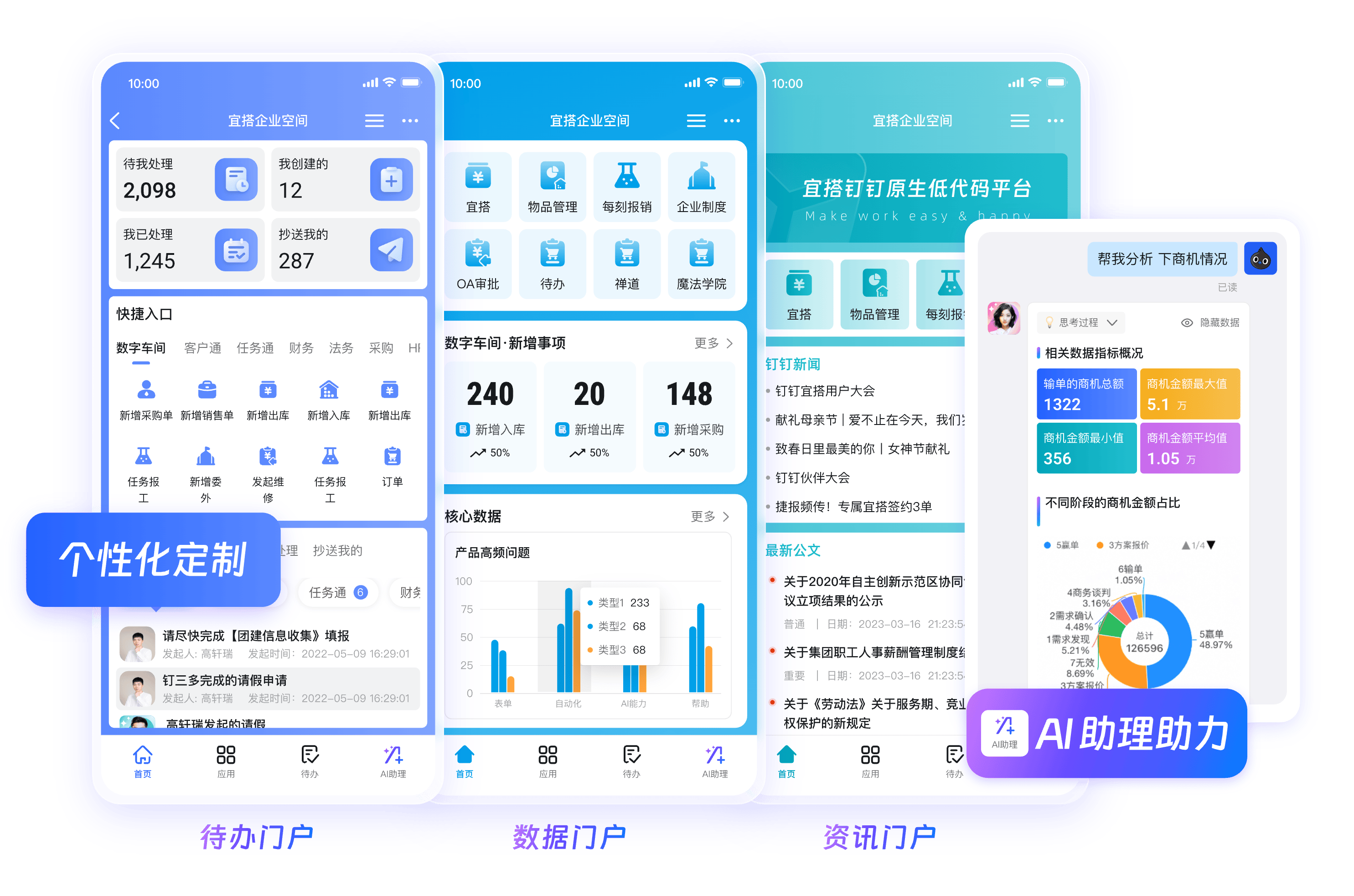 钉钉数字化信息协同网络界面